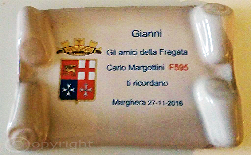 Targhetta in ceramica ricordo di Gianni
